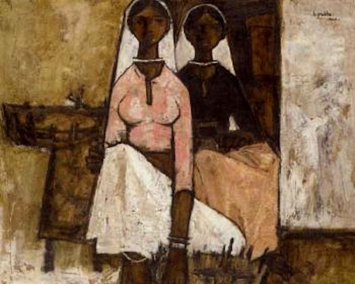 Two girls by B Prabha
