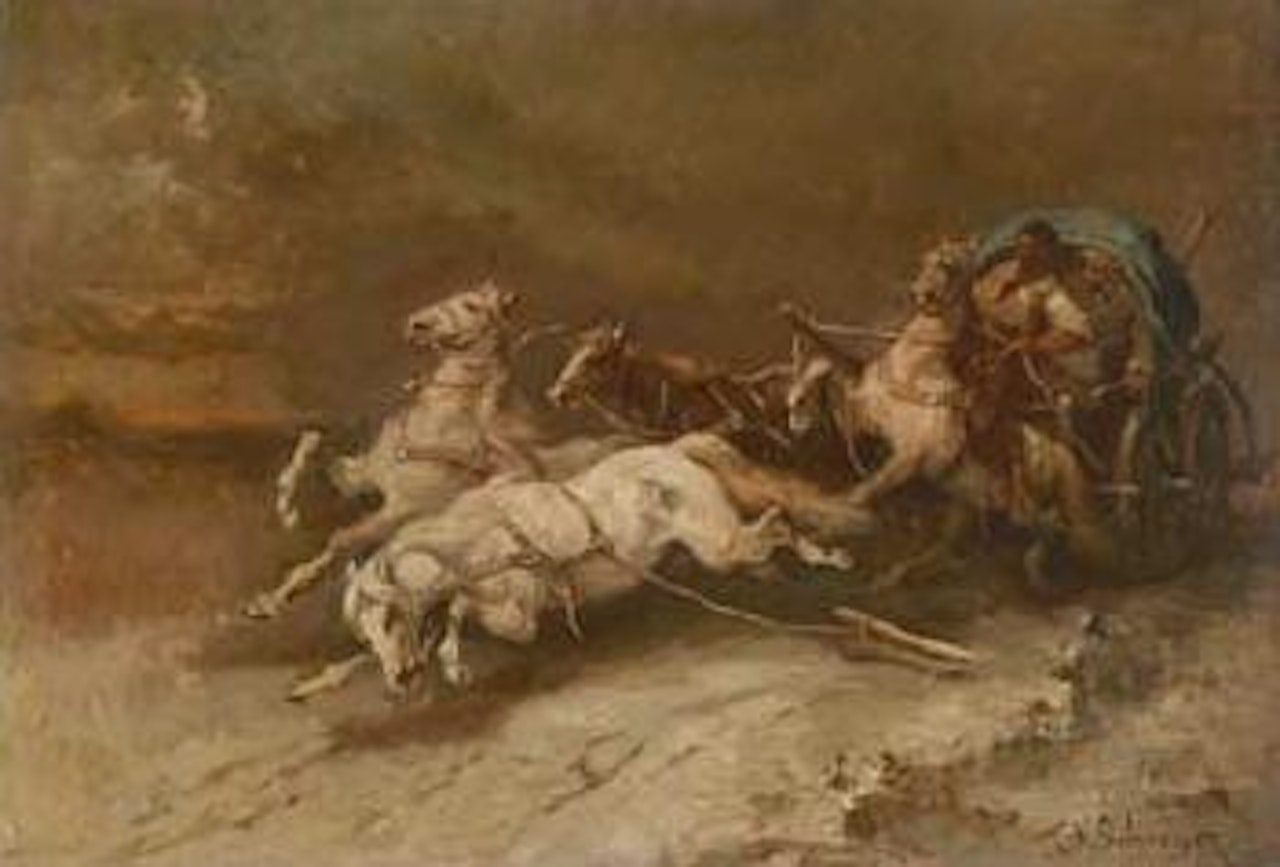 Broken axle by Adolf Schreyer