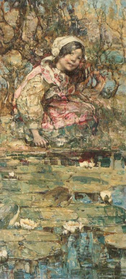 The lily pond by Edward Atkinson Hornel