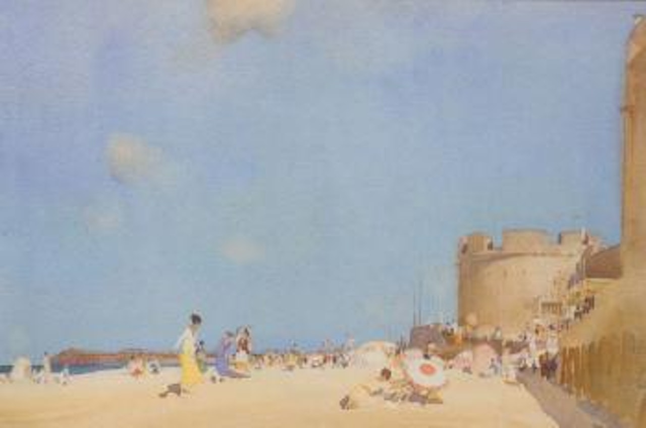 The beach, St Malo by William Russell Flint