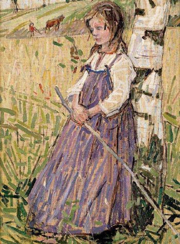 Russian girl in an apron by Leon Gaspard