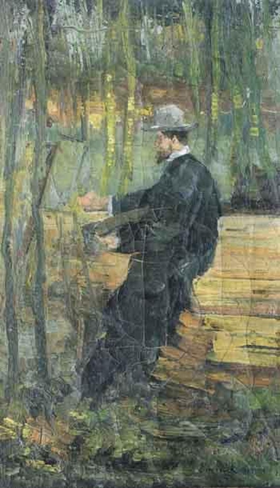 Peintre devant son chevalet by Konstantin Alekseevich Korovin