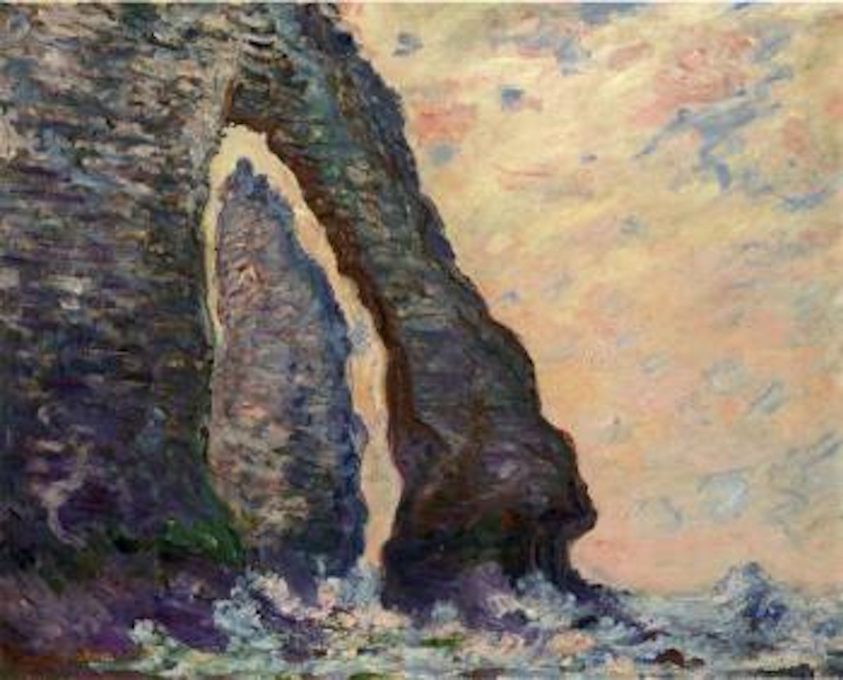 L'Aiguille a travers la Porte d'Aval by Claude Monet