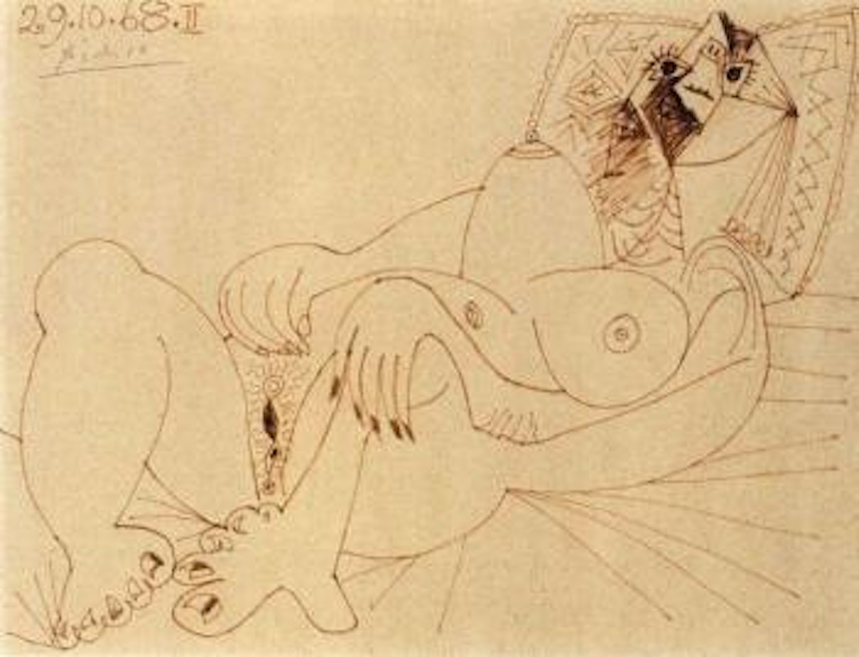 Nu couche by Pablo Picasso