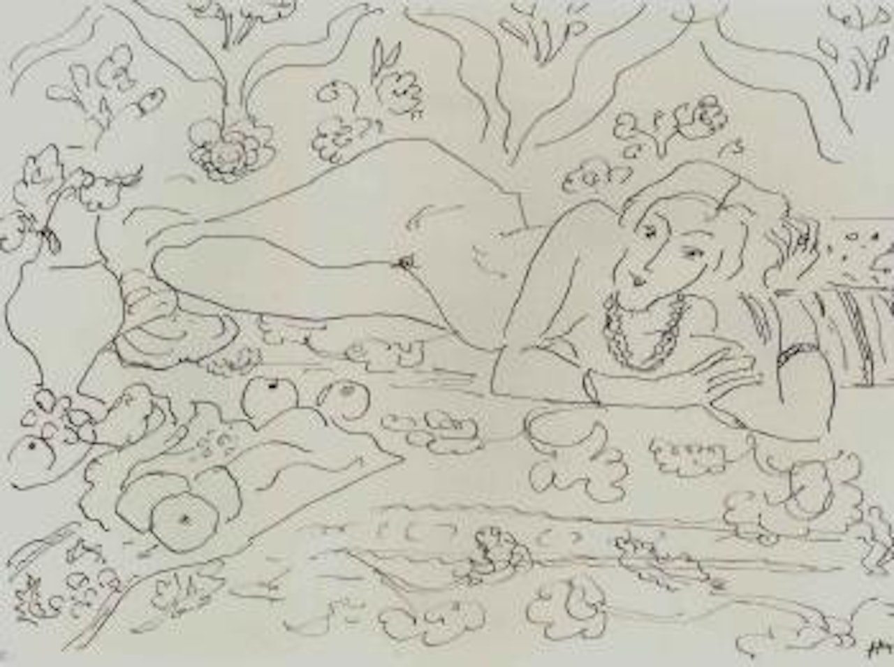 Nu allonge ornemental by Henri Matisse
