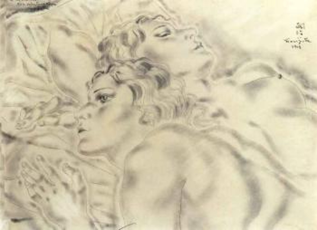 Deux femmes nues by Leonard Tsuguharu Foujita
