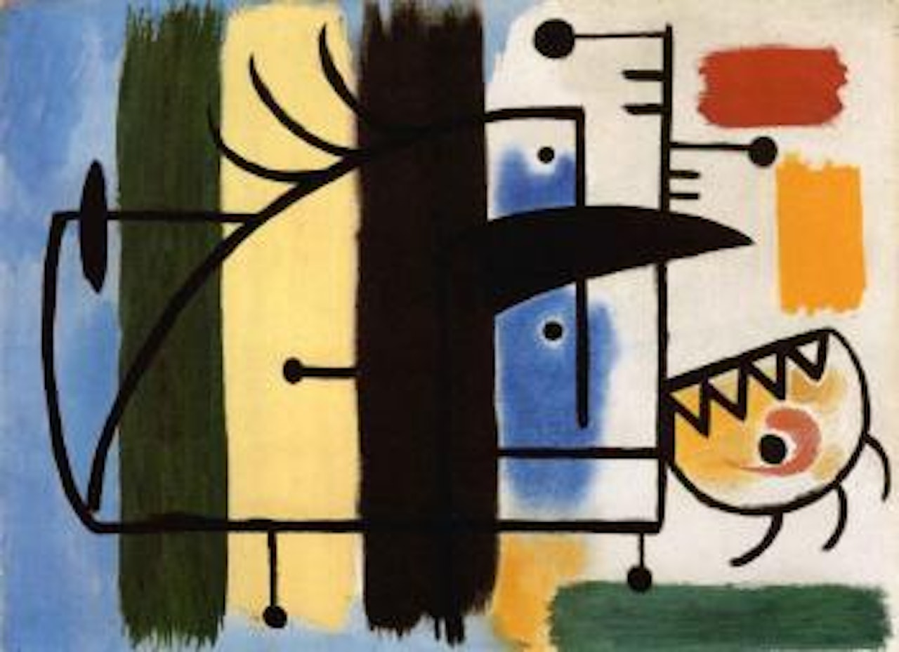 Femme mangeant une pomme by Joan Miró