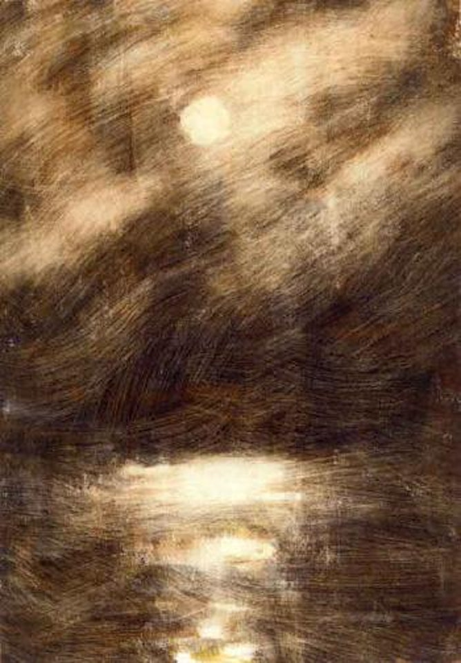 Stormy sea at night by Christian Rohlfs