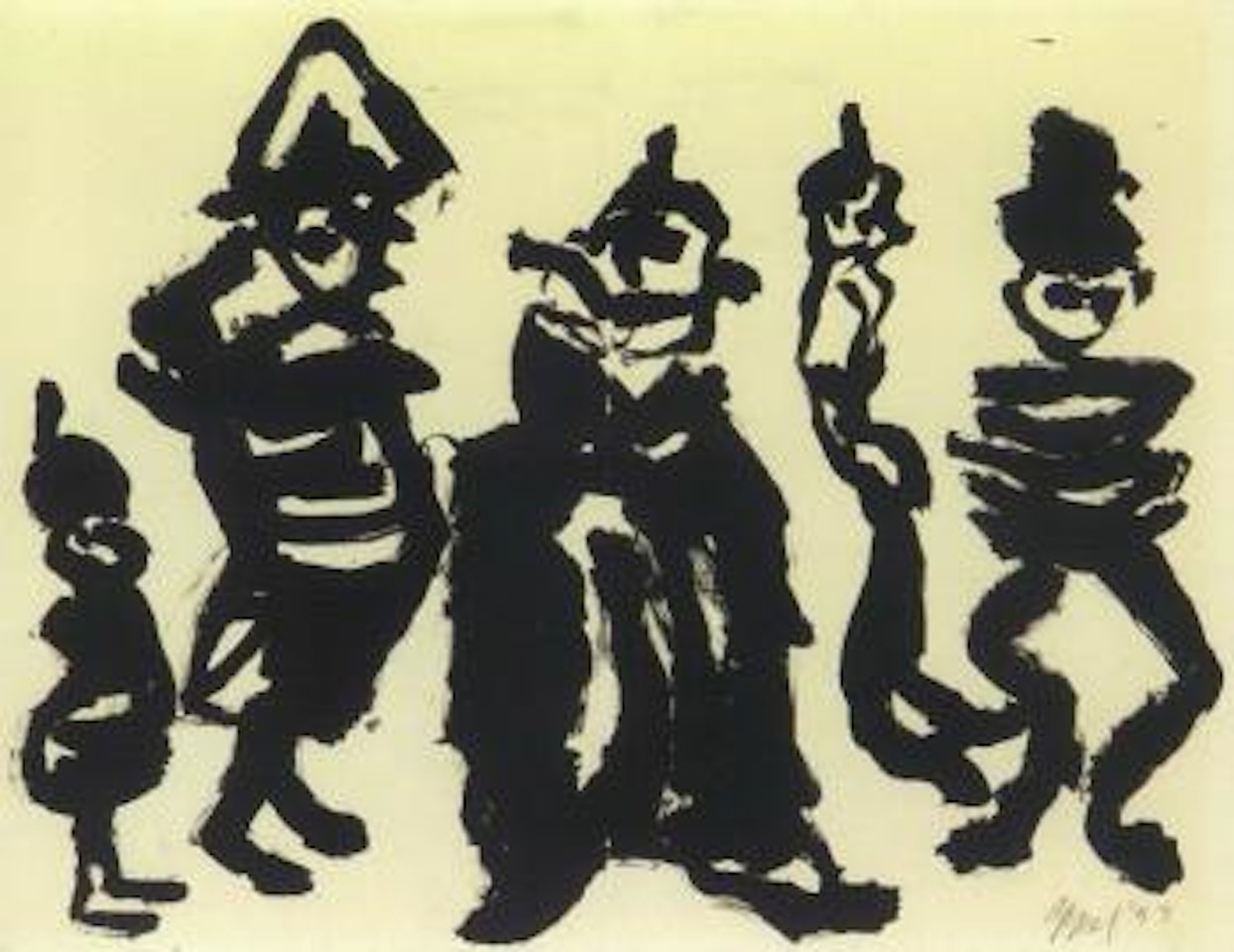 Dancing figures by Karel Appel