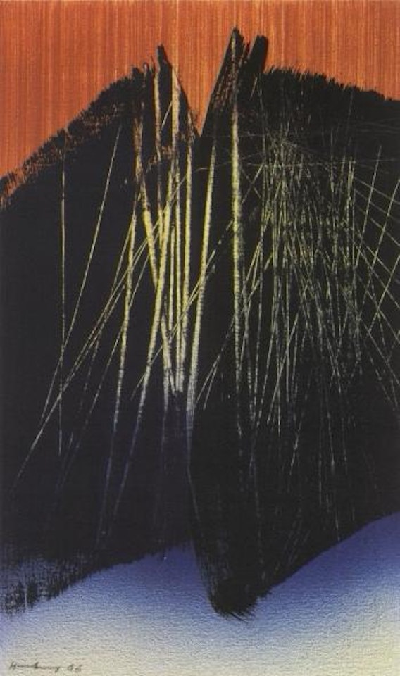 Composition - T 1966-R 16 by Hans Hartung
