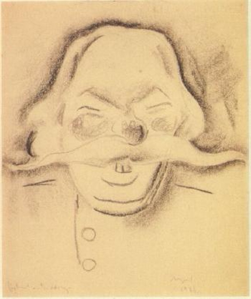 Portrait of lt. von Buddinge from Hostup's comedy by Asger Jorn