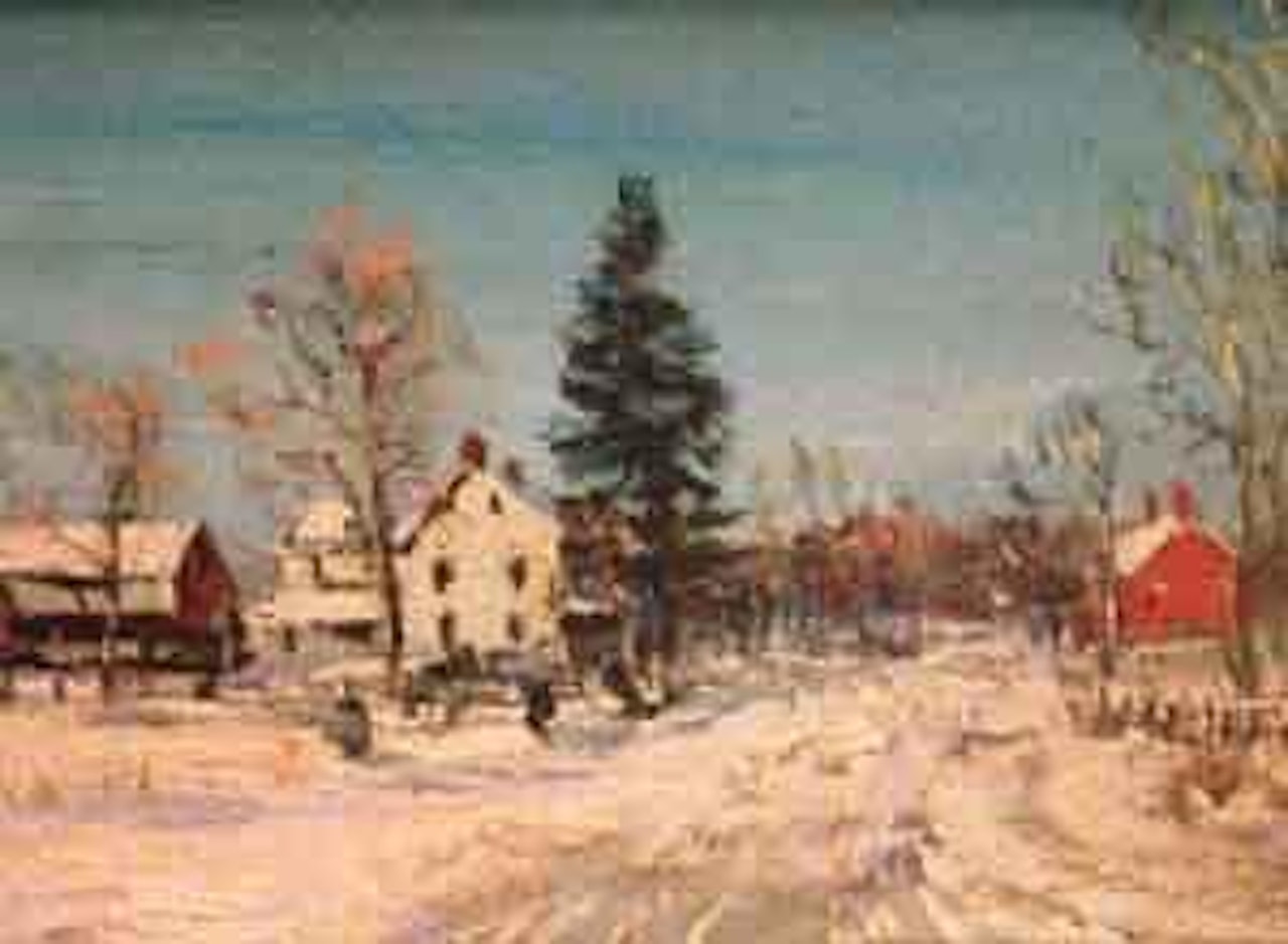 Winter landscape by Walter Emerson Baum