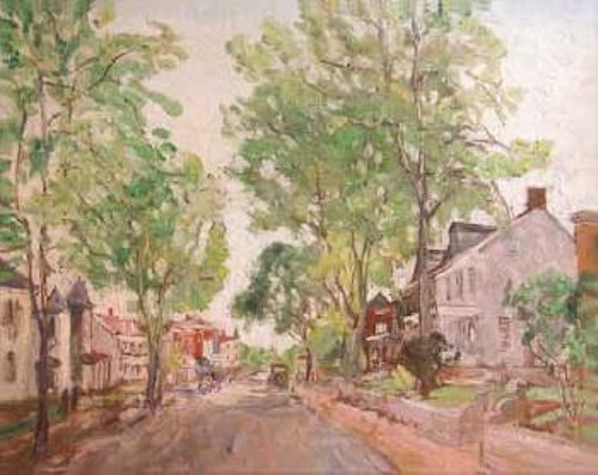 Doylestown Street, spring landscape by Walter Emerson Baum
