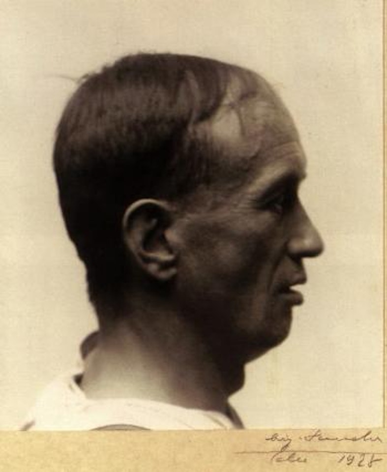 Profile portrait of a man by August Sander