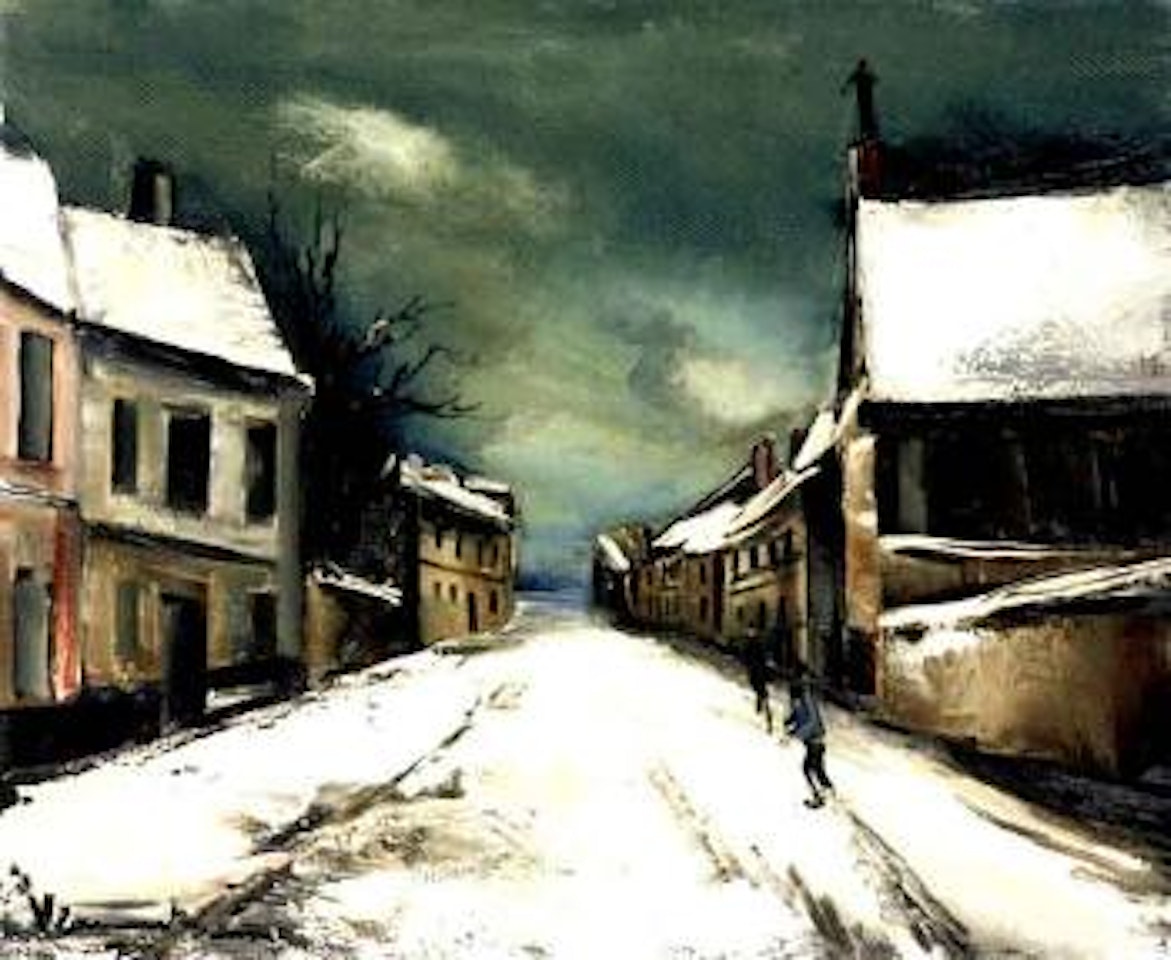Rue de village sous la neige by Maurice de Vlaminck