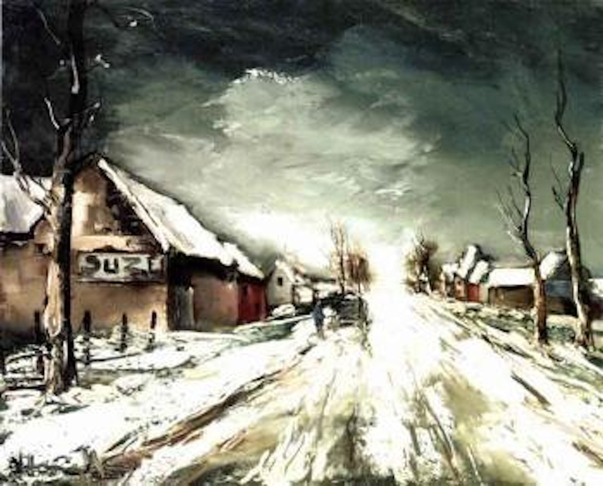 Route enneige by Maurice de Vlaminck