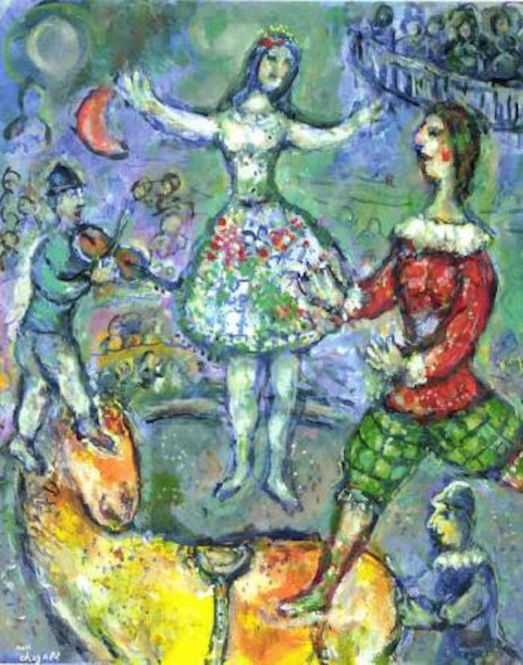 Ecuyere au cheval jaune by Marc Chagall