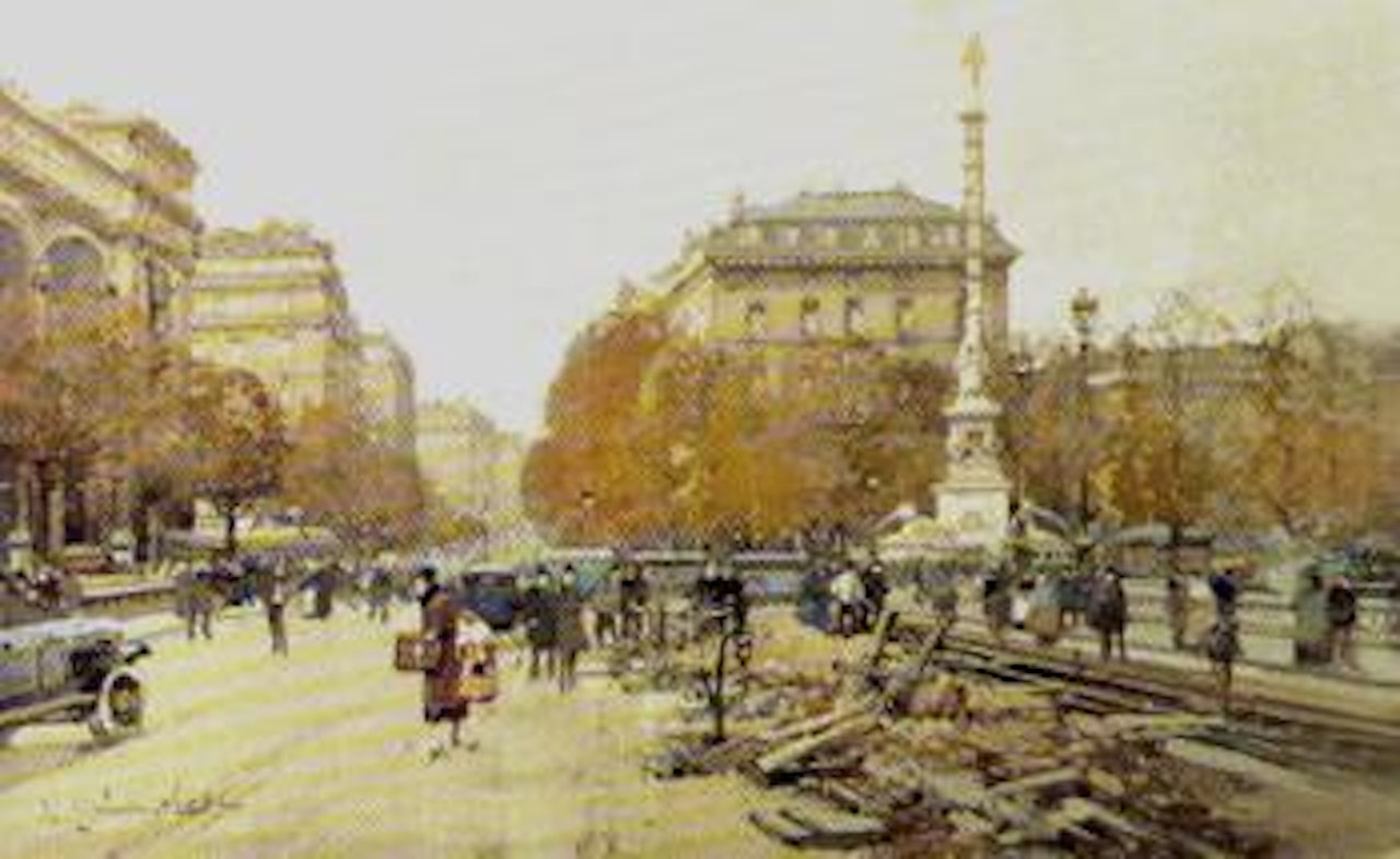 Place du Chatelet by Eugene Galien-Laloue