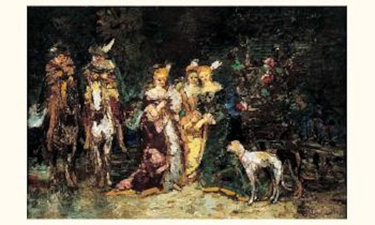 Le rendez-vous des cavaliers by Adolphe Monticelli