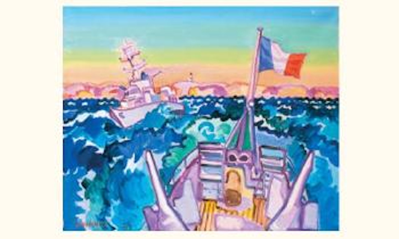 Manoeuvres au large de Brest by Charles Lapicque