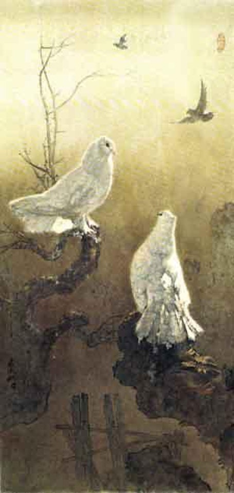 Pigeons by Lee Man Fong