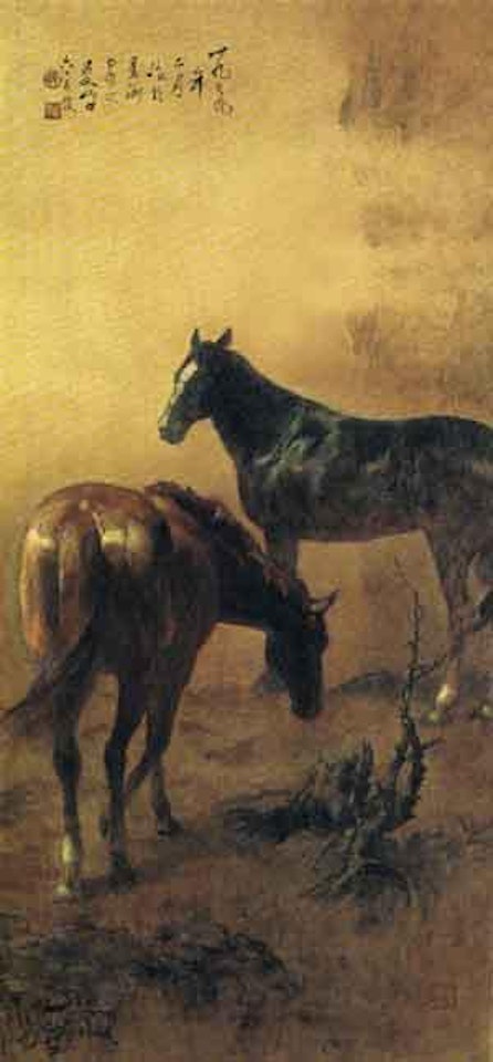 Horses by Lee Man Fong