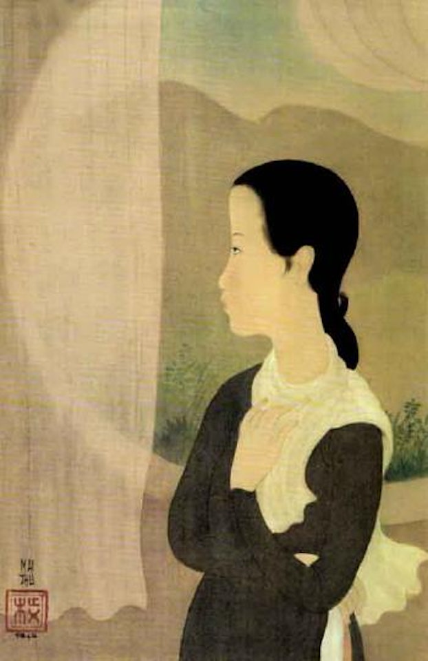 Young lady by the window by Mai Trung Thu