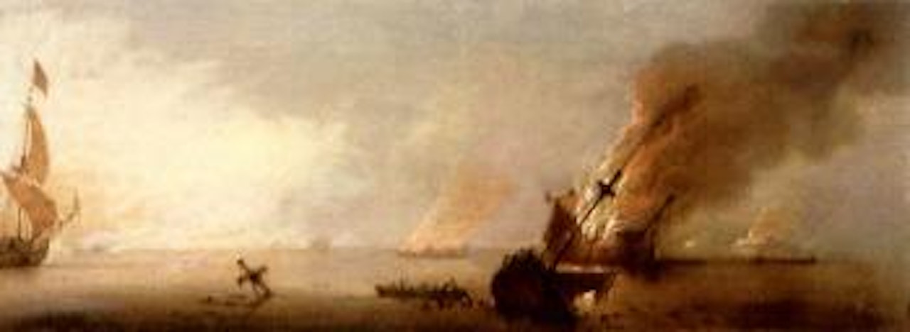 Calm with sailors being rescued by Peter Monamy