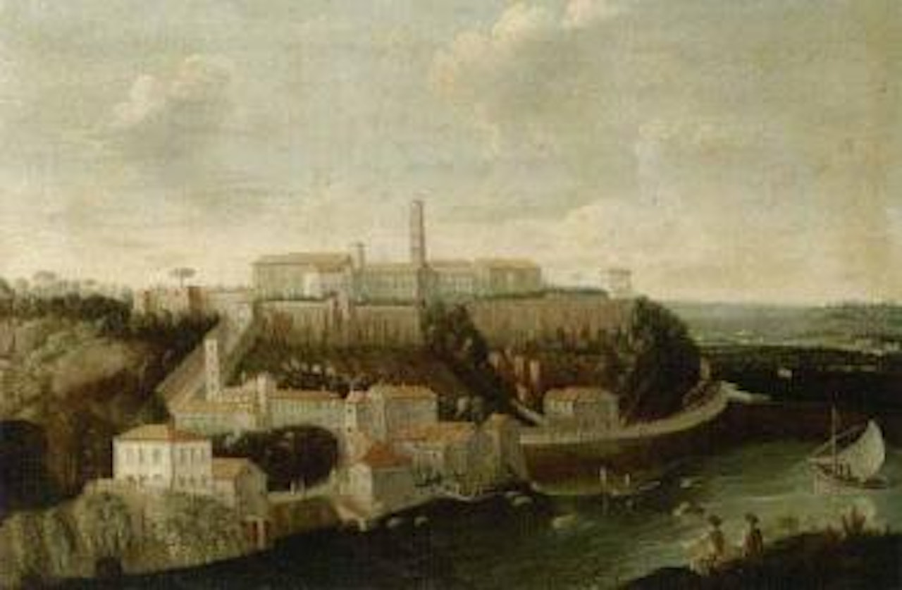 View of the Tiber. View of Castel Sant'Angelo by Gaspar van Wittel