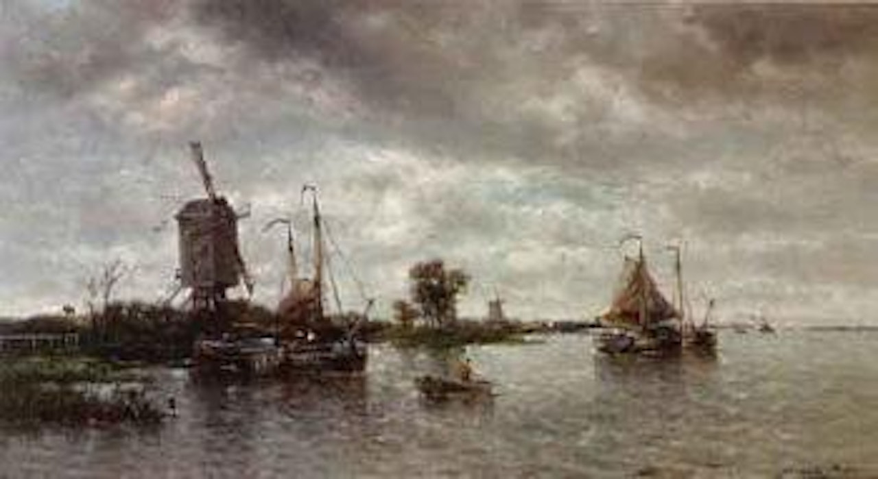 Journee d'automne, l'escaut a Saint-Amand by François Etienne Musin