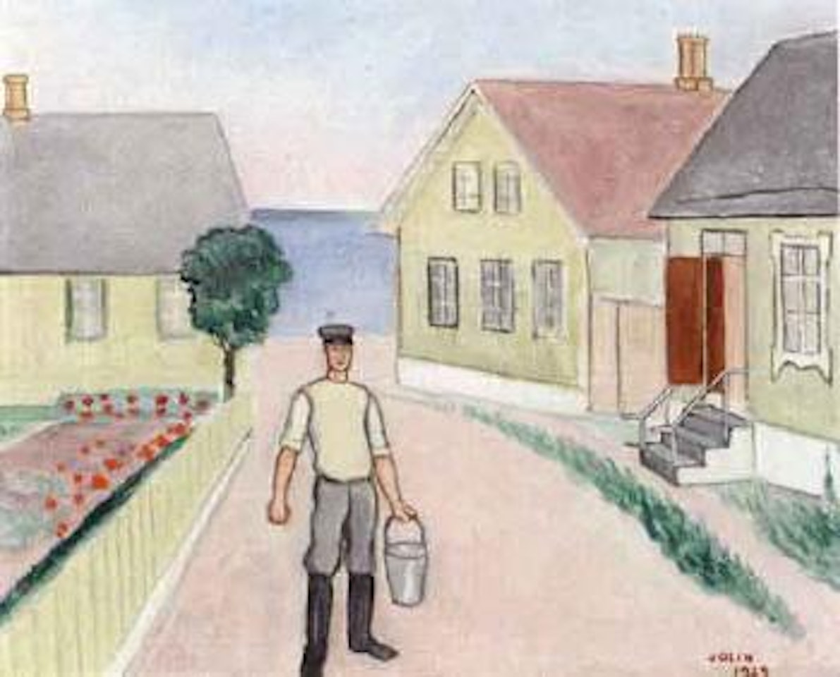 The gardener in Arild, Skaane by Einar Jolin
