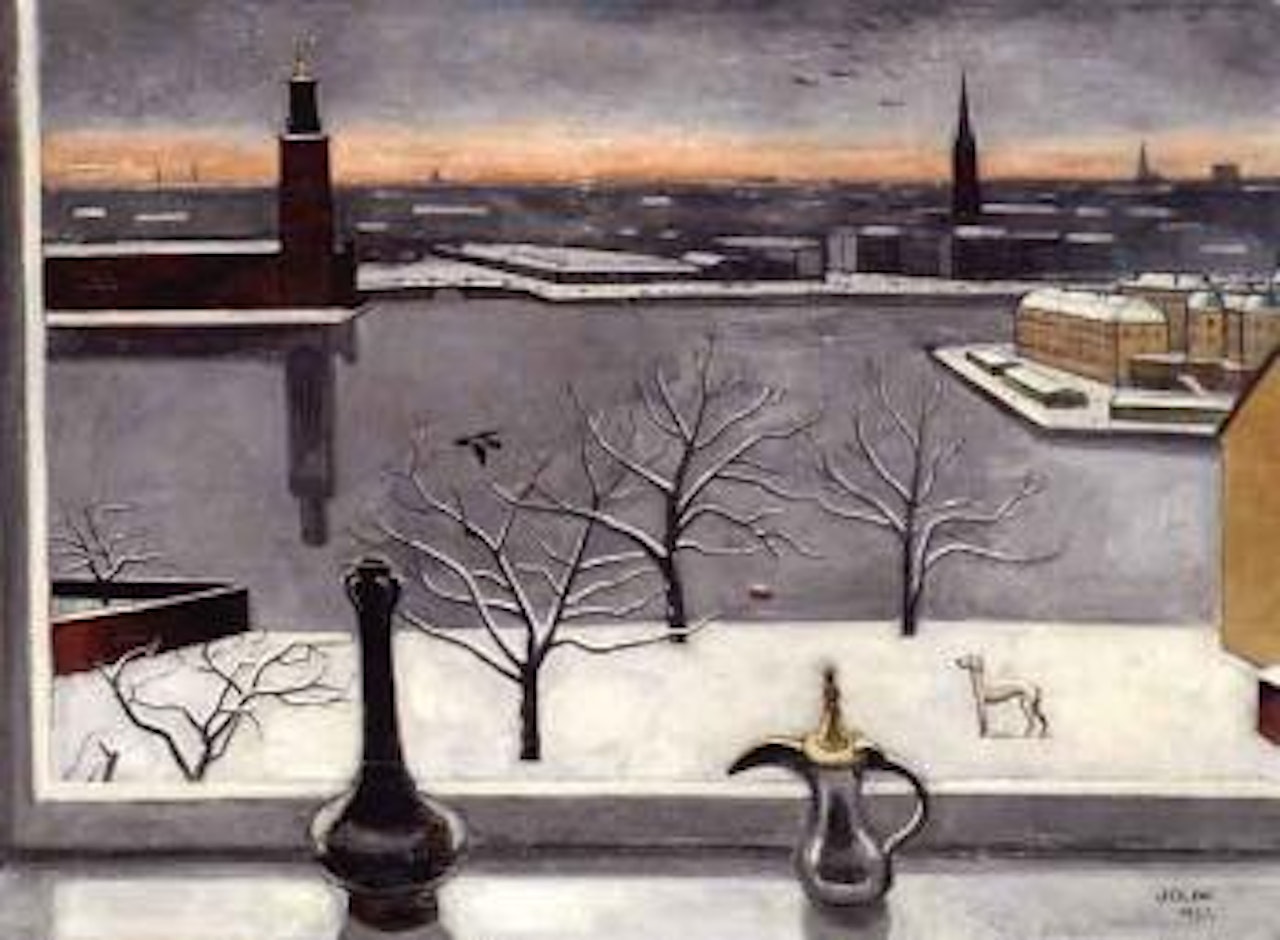 View from the south towards Town Hall, Stockholm by Einar Jolin