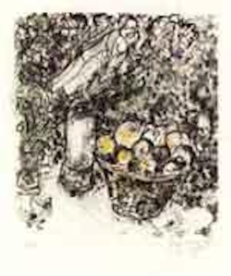 Couple et panier de fruits by Marc Chagall