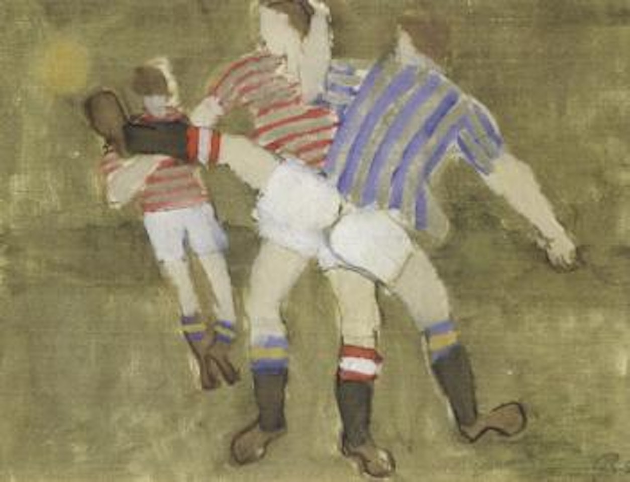 Football players by Ragnar Sandberg