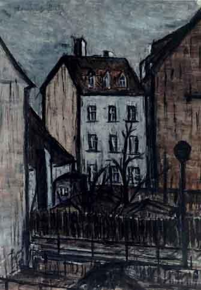 Houses on miserable November day by Bernard Buffet