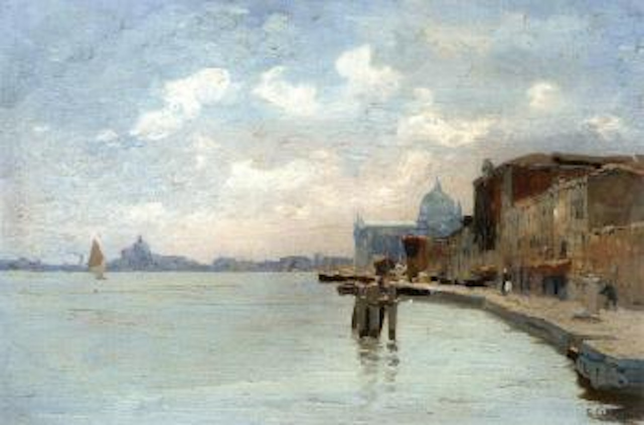 Venice - La Giudecca with San Girogio Maggiore church by Guglielmo Ciardi