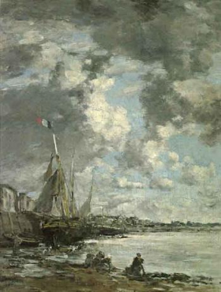 Laveuses au bord de la Touques by Eugène Boudin