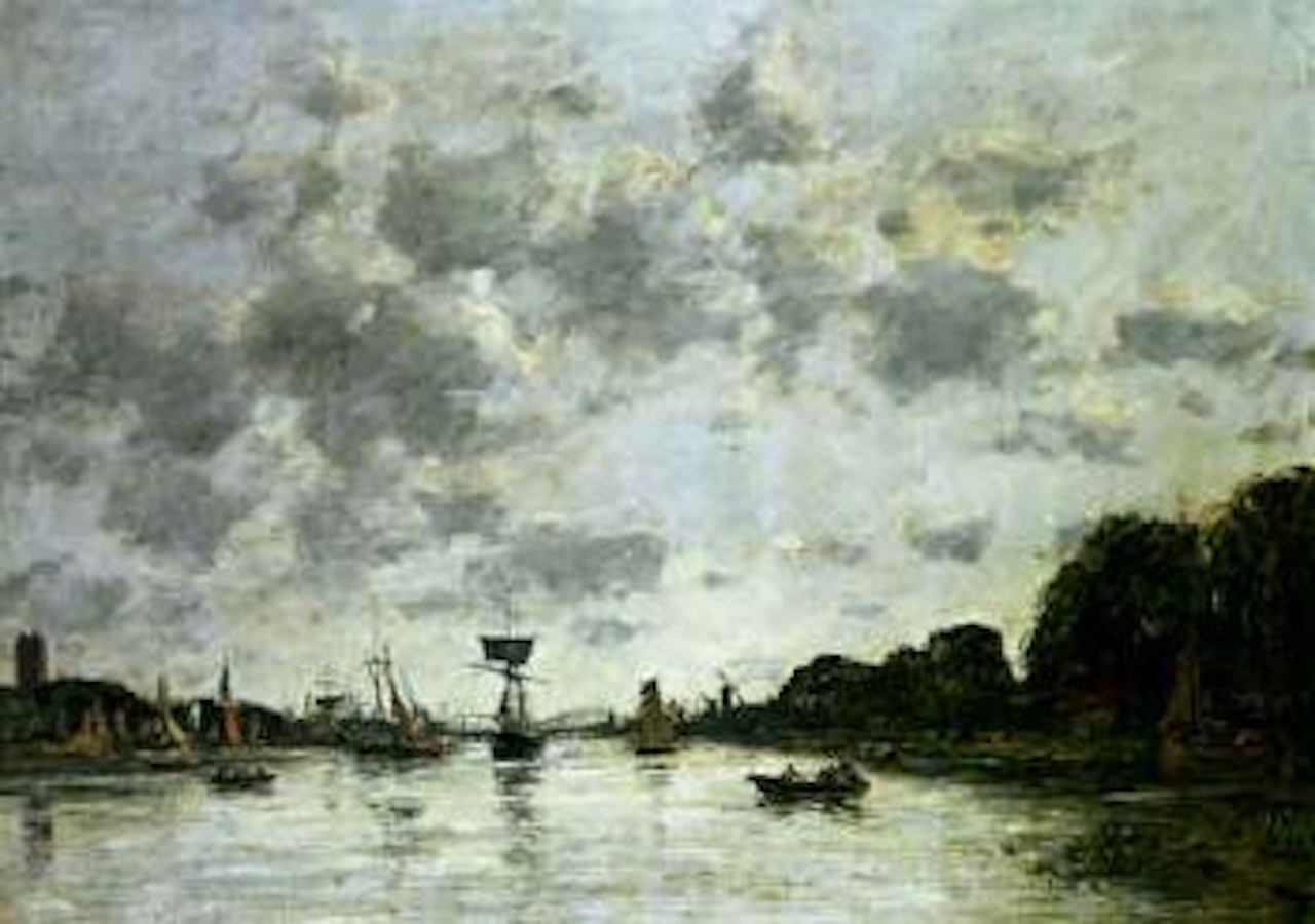 La Meuse a Dordrecht by Eugène Boudin