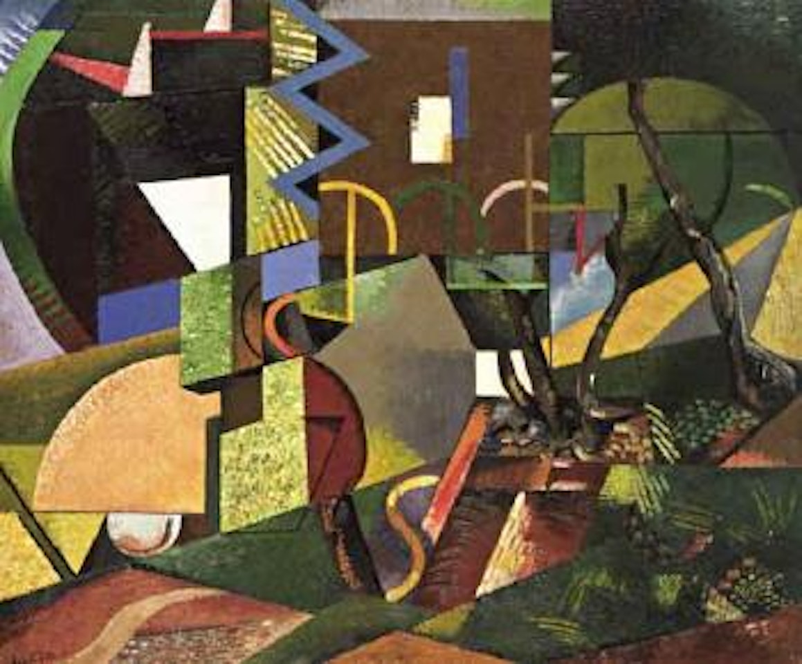 Trois arbres au bord d'un sentier by Auguste Herbin
