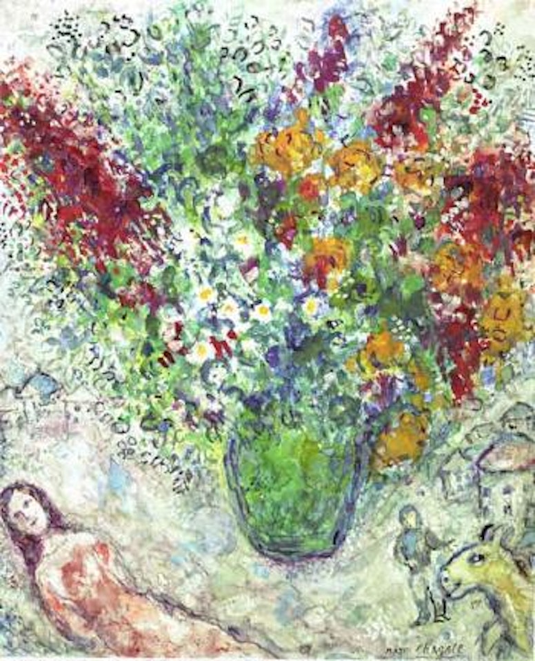 Bouquet au vase vert by Marc Chagall