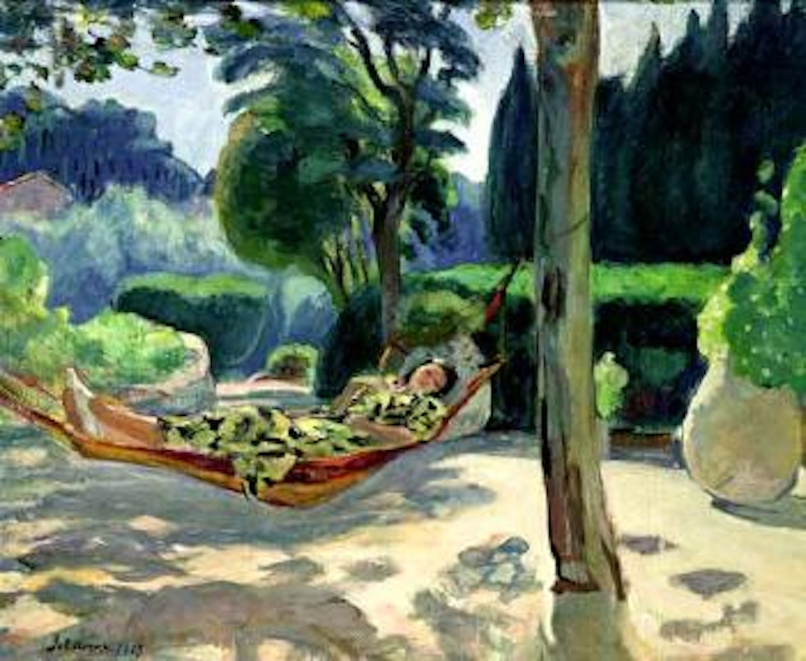 Jeune fille au hamac by Henri Lebasque