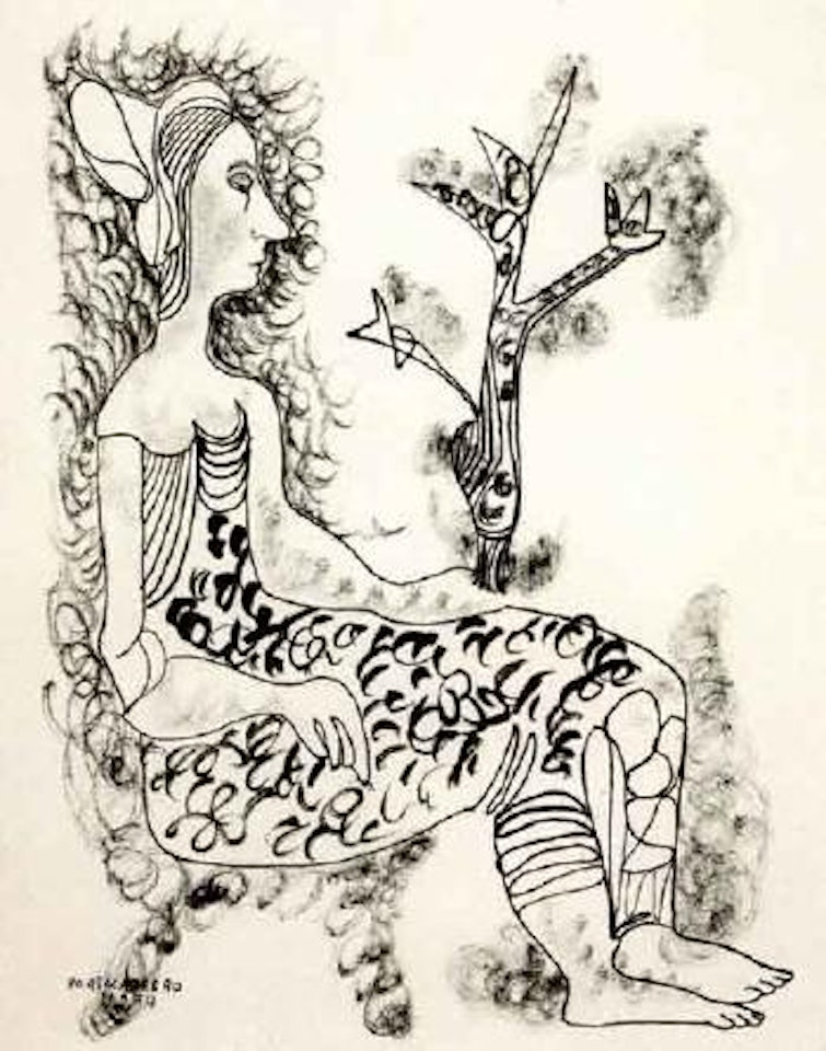 Seated woman by René Portocarrero