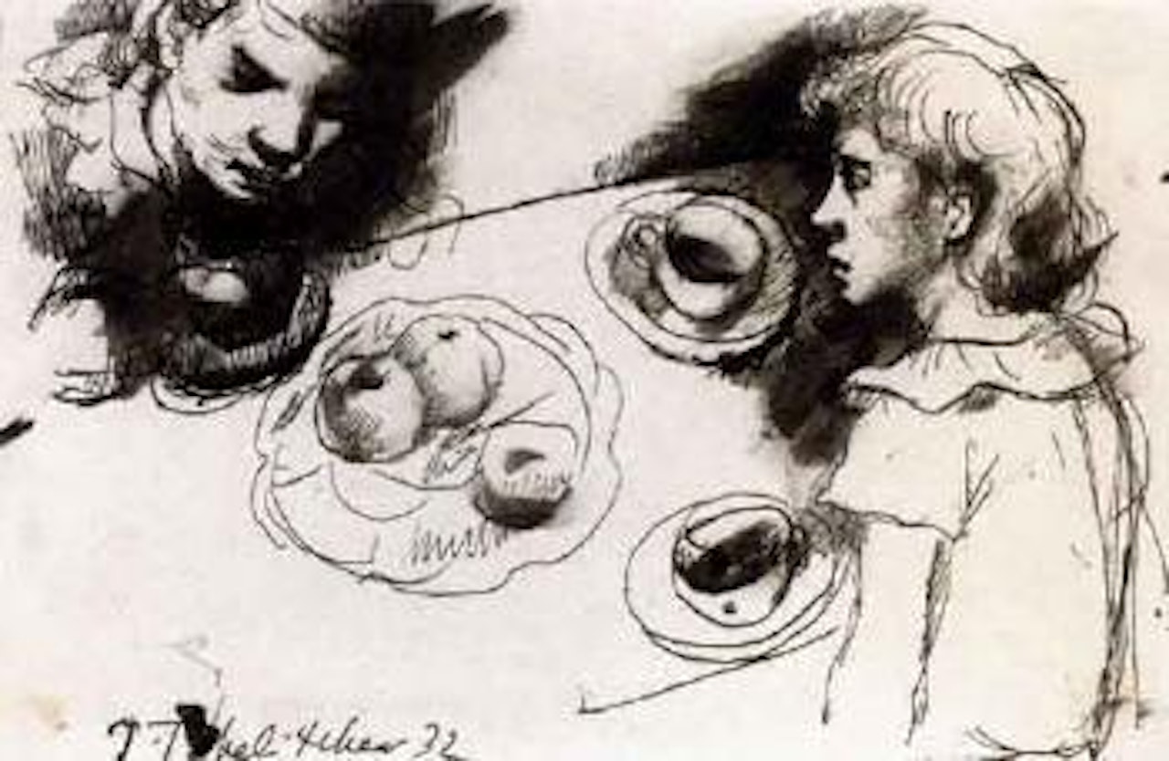 Children at table by Pavel Tchelitchew