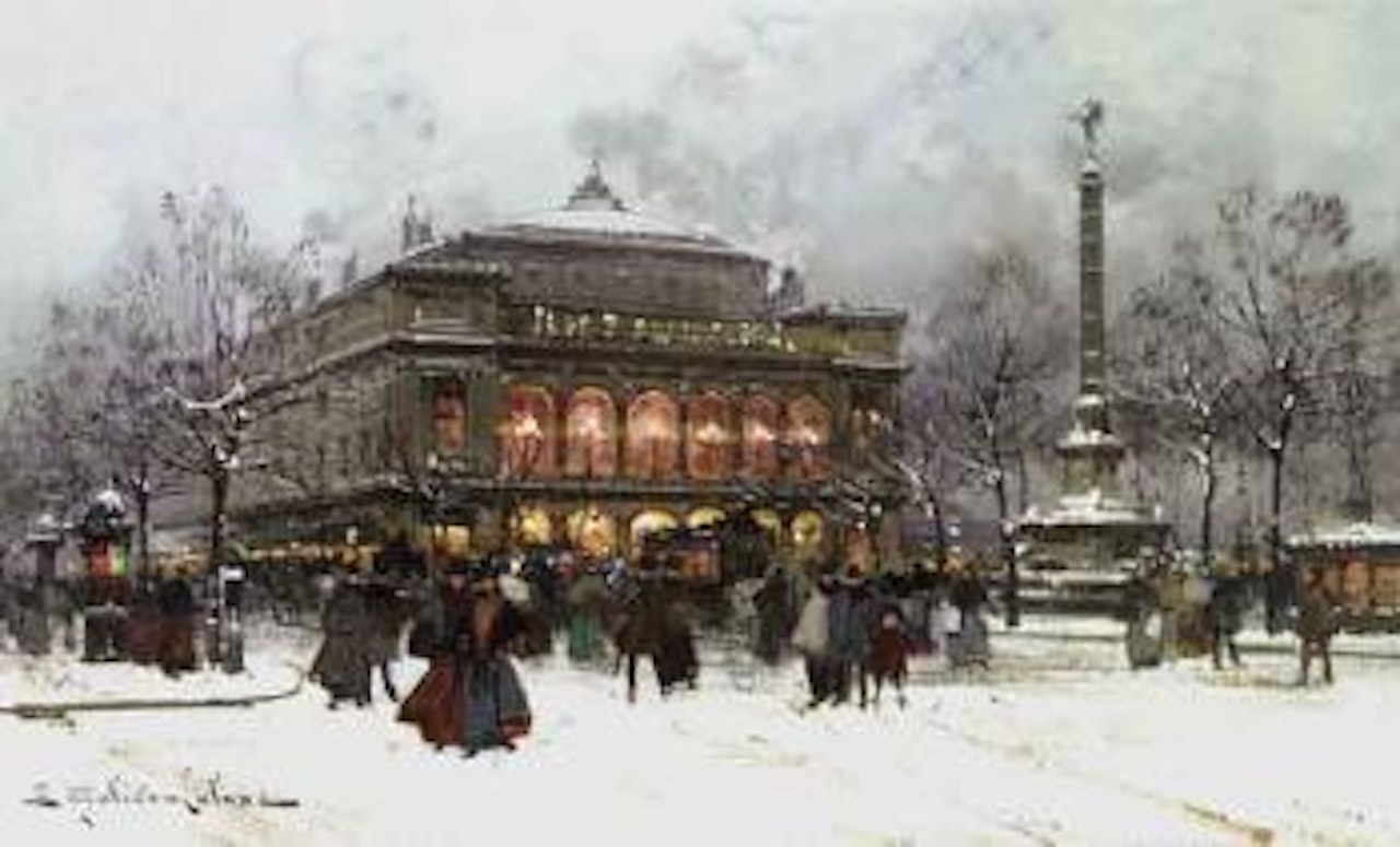 Theatre au Chatelet by Eugene Galien-Laloue
