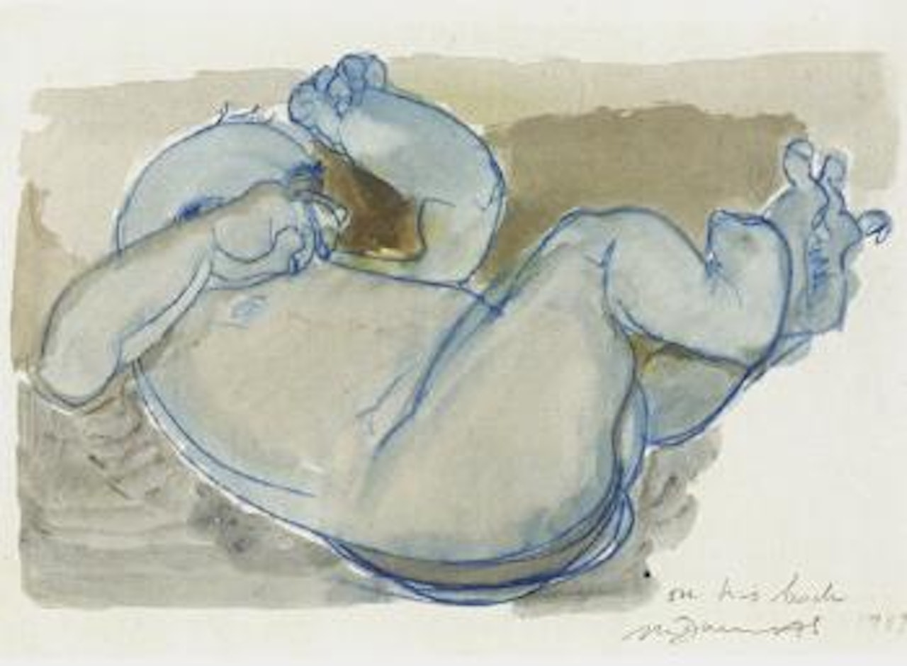 On his back by Marlene Dumas