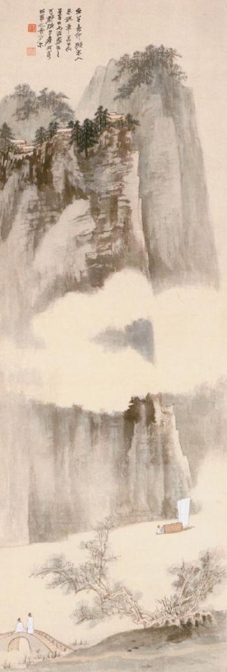 Green landscape by Zhang Daqian