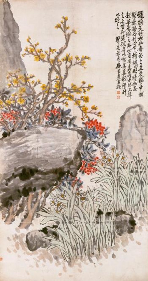 Winter flowers by Wu Changshuo