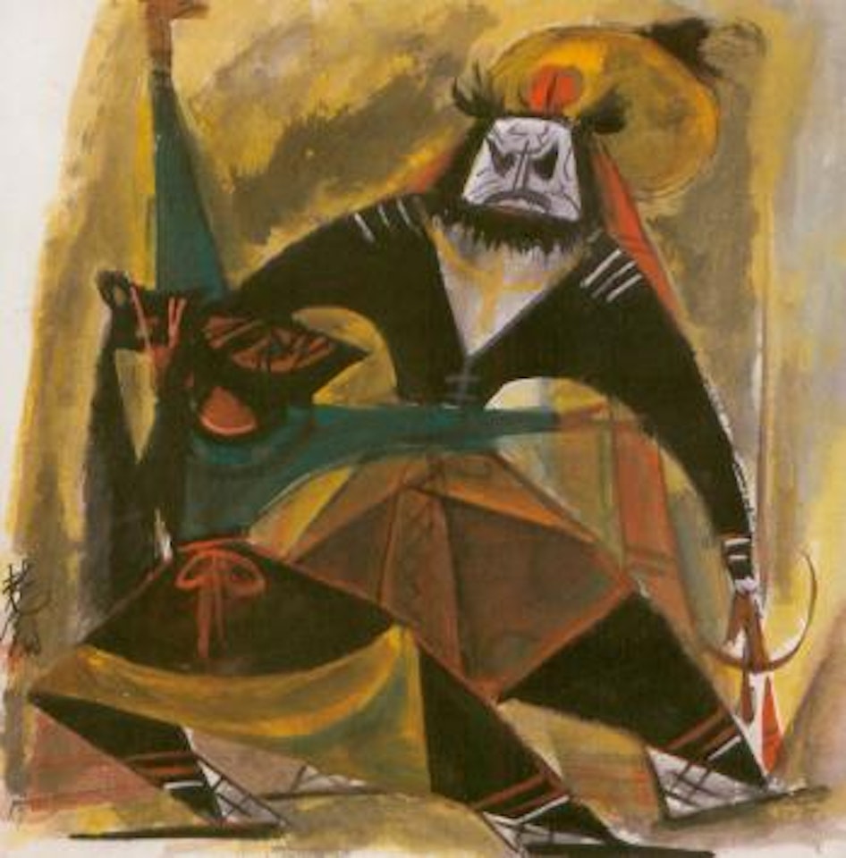 Opera figures by Lin Fengmian