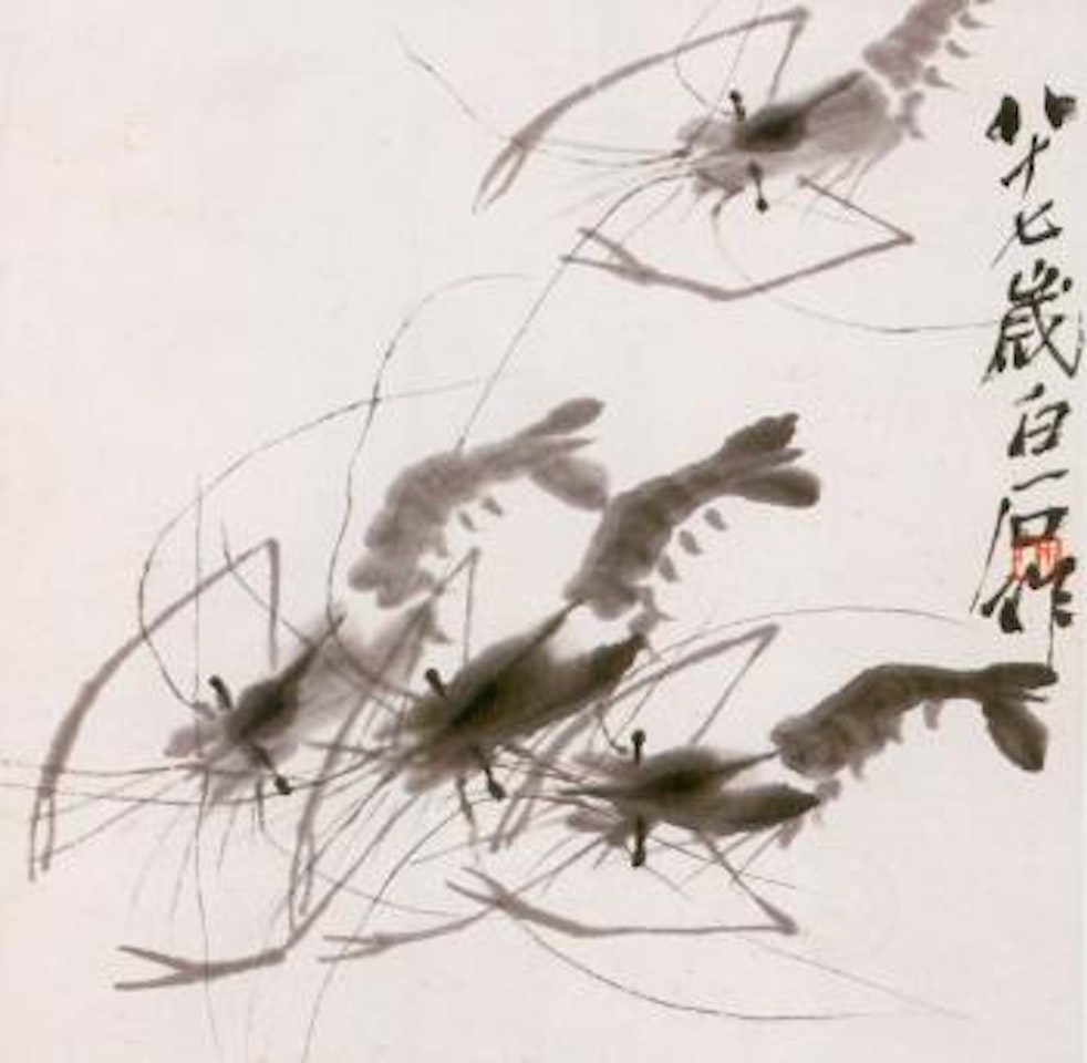 Shrimps by Qi Baishi