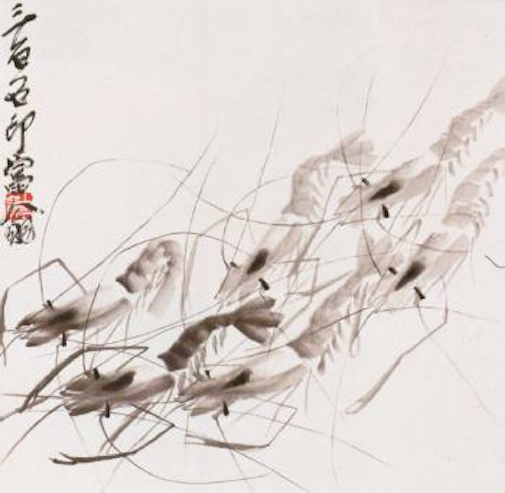Shrimps by Qi Baishi